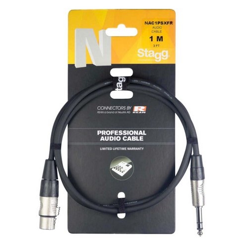 Stagg XLR Female TRS Jack audio cable lebanon