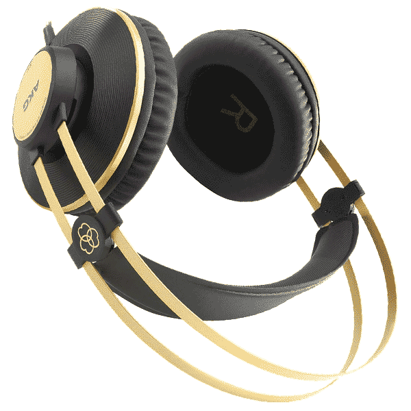 AKG Pro Audio K92 Over-Ear, Closed-Back, Studio Headphones, Matte Black and  Gold : Musical Instruments 