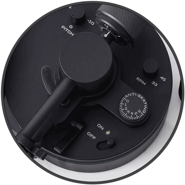 Transparent Turntable Black Lebanon