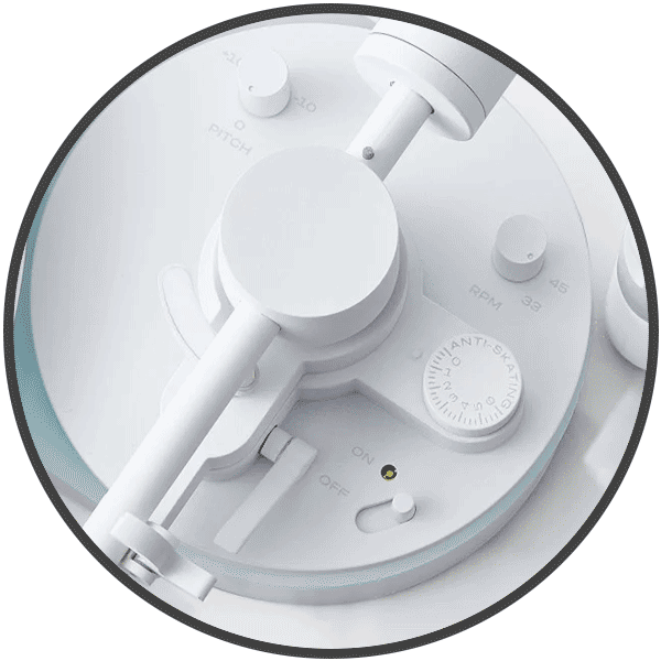 Transparent Turntable White Lebanon